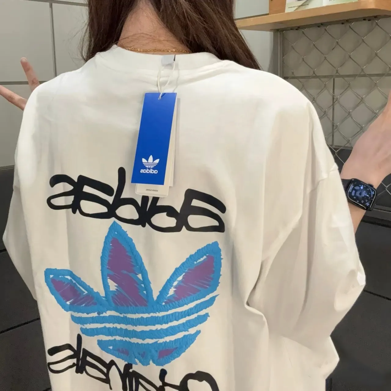 아디다스 트레포일 빅로고 그래픽 반팔 티셔츠 KE5793 KE5794