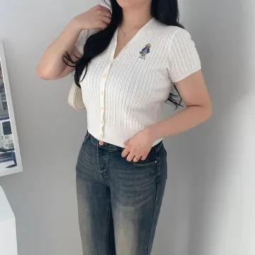 폴로 랄프로렌 미니 케이블 브이넥 곰돌이 가디건 걸즈 313-A11276