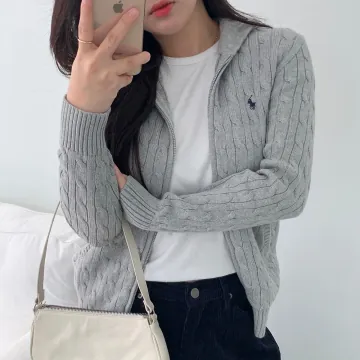 폴로 랄프 로렌 코튼 케이블 니트 후드집업 보이즈 323-951123