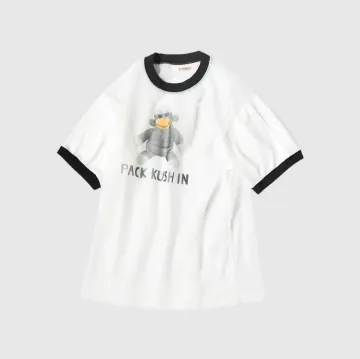 캐피탈 시어 저지 x 20 저지 링거 티셔츠 치로 팩 쿠쉬 인 Pt 화이트  K2505SC226