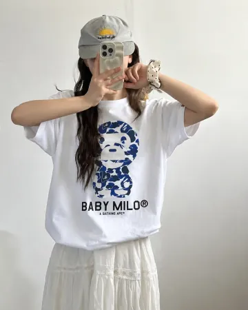 베이프 온라인 한정 마일로 베이펙스 반팔 2컬러 2L25110002