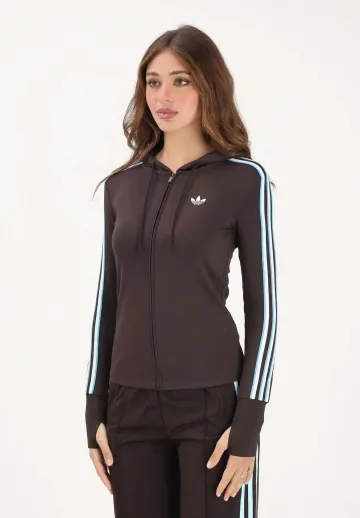 아디다스 슬림핏 후디드 지퍼 오로라 커피 바람막이 자켓 KW4550