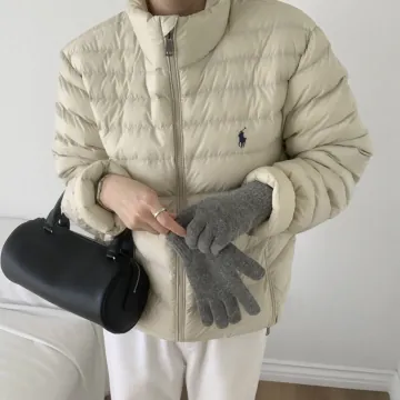 폴로 랄프로렌 남녀공용 퍼포먼스 패커블 아이보리 경량 패딩 자켓