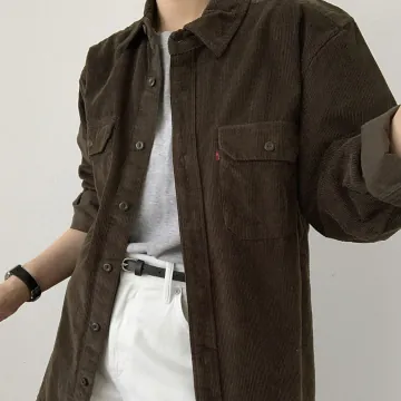 리바이스 남녀공용 클래식핏 투포켓 코듀로이 브라운 워커 셔츠