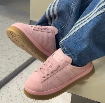 아디다스 오리지널스 캠퍼스 00s 쉐르파 털신 뮬 핑크 JR3238