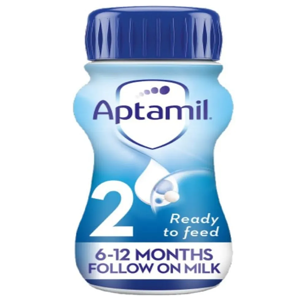 [해외] 압타밀 팔로우 온 2단계 분유 6-12개월 이상 200ml 12팩 Aptamil 2 Follow On Baby Milk Ready to Use