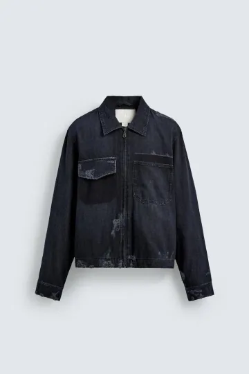 자라 Zara 디스트로이드 크롭 재킷 6987/463/400