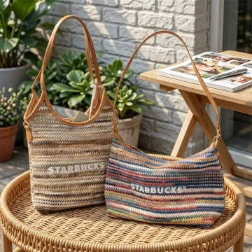 스타벅스 중국 2026 스프링MD 편직 가방 파우치 숄더백 겸용 크로스백