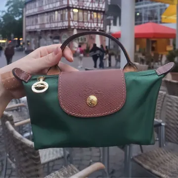 당일출고. 롱샴 르 플리아쥬 미니 오리지널 그린 파우치 34175089/34175919