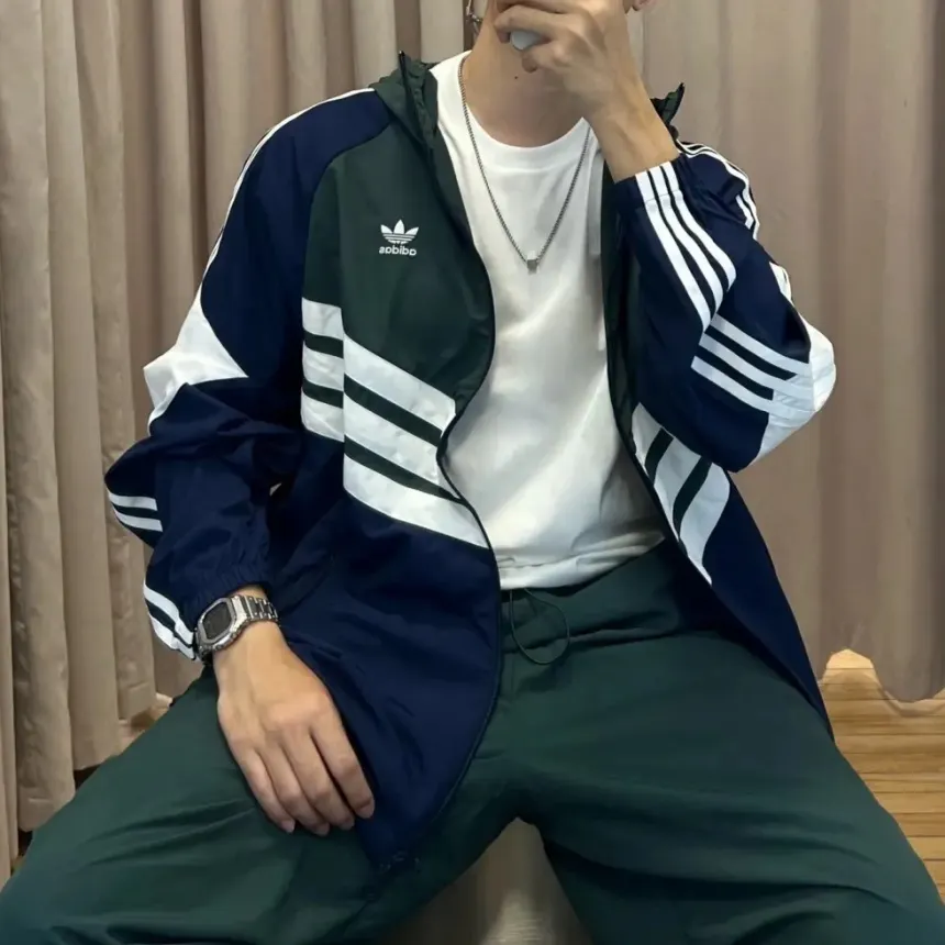 아디다스 아디컬러 윈드브레이커 후드집업 바람막이 자켓 JM7261