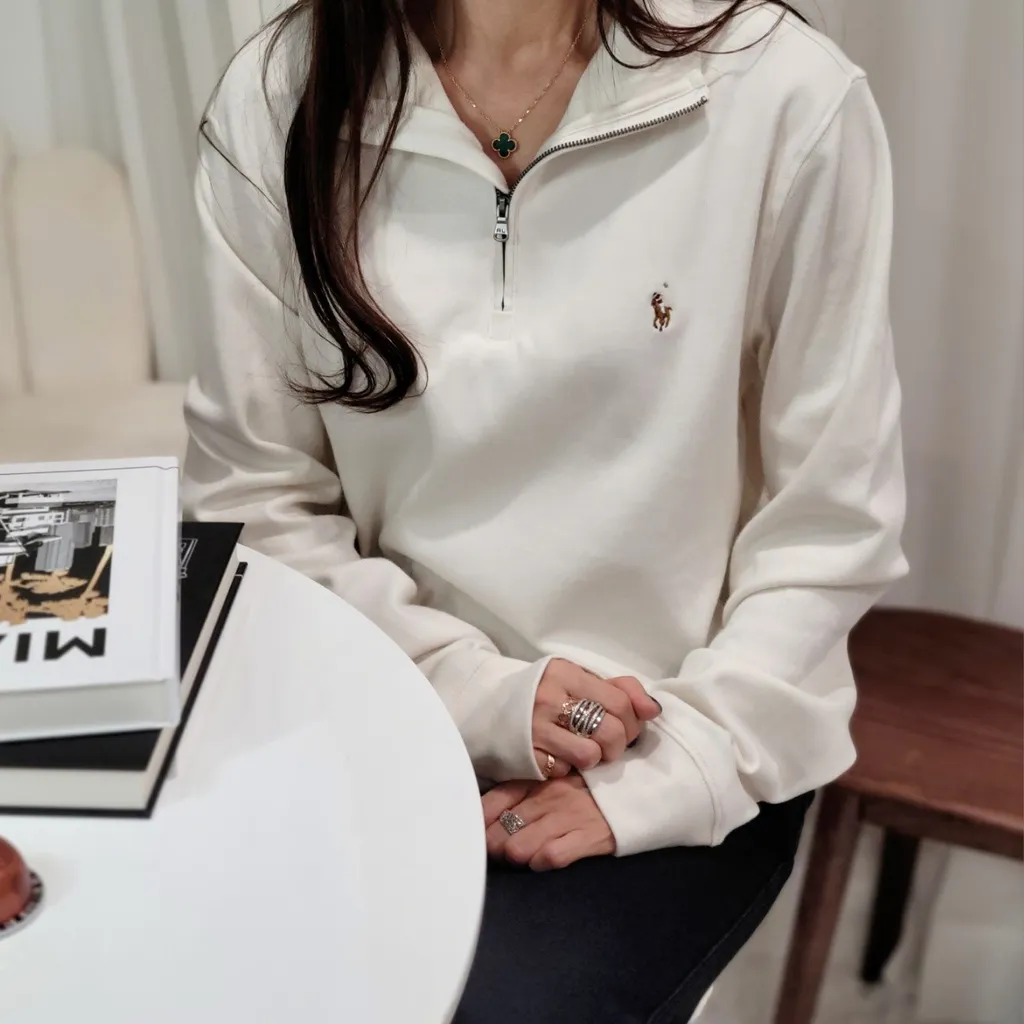 폴로 랄프로렌 남녀공용 보이즈 반집업 아노락 맨투맨 여성 여자 폴로랄프로렌 반집업 폴로 반집업 폴로 니트