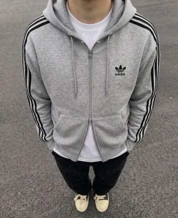 아디다스 아디컬러 스페이서 오버사이즈 후디 미디움 그레이 헤더 JW5965