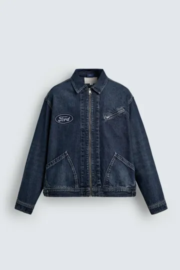 자라 포드 패치 빈티지 데님 자켓 3991/408/407 BLUE