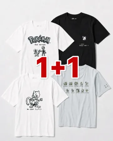 1+1 유니클로 포켓몬 30주년 UT 반팔 티셔츠 484777 489908 489909 489910