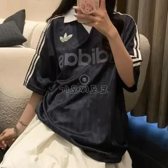 아디다스 칼라드 골리 삼선 져지 반팔 카라 티셔츠 블랙 JX8980