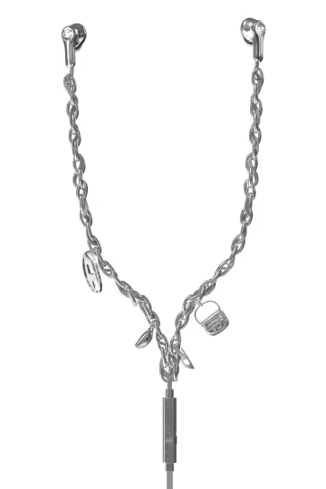 디젤 60458 유선 이어폰 이어버드 실버