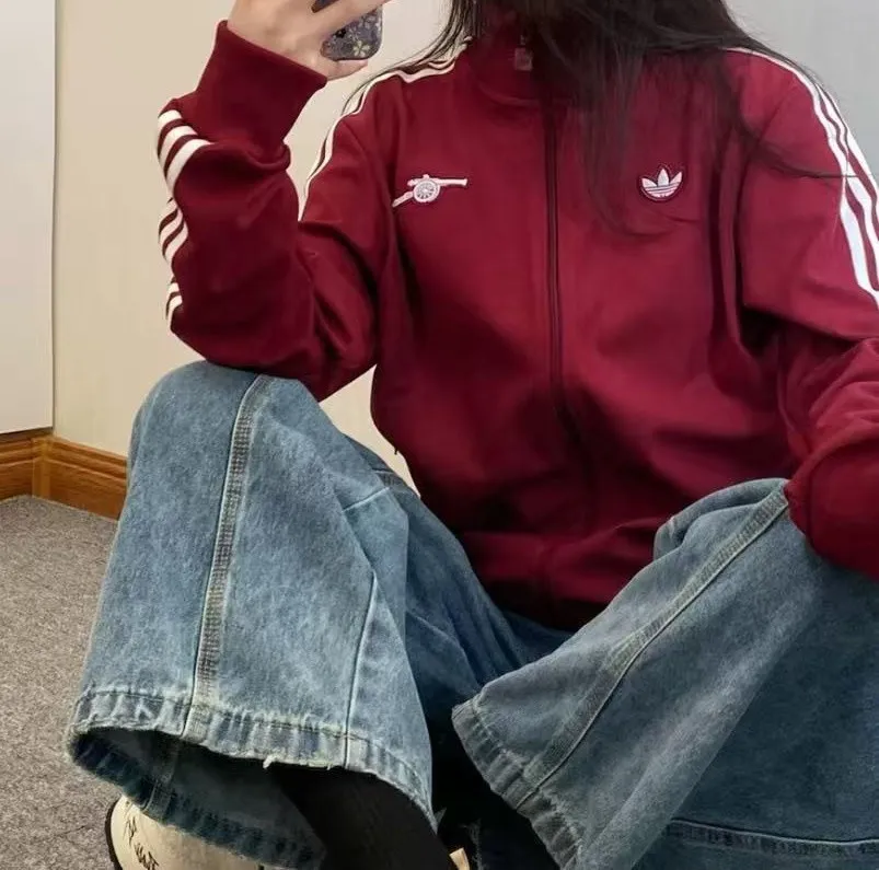 아디다스 아스날 FC 테라스 아이콘 트랙탑 져지 집업 자켓 JM9390