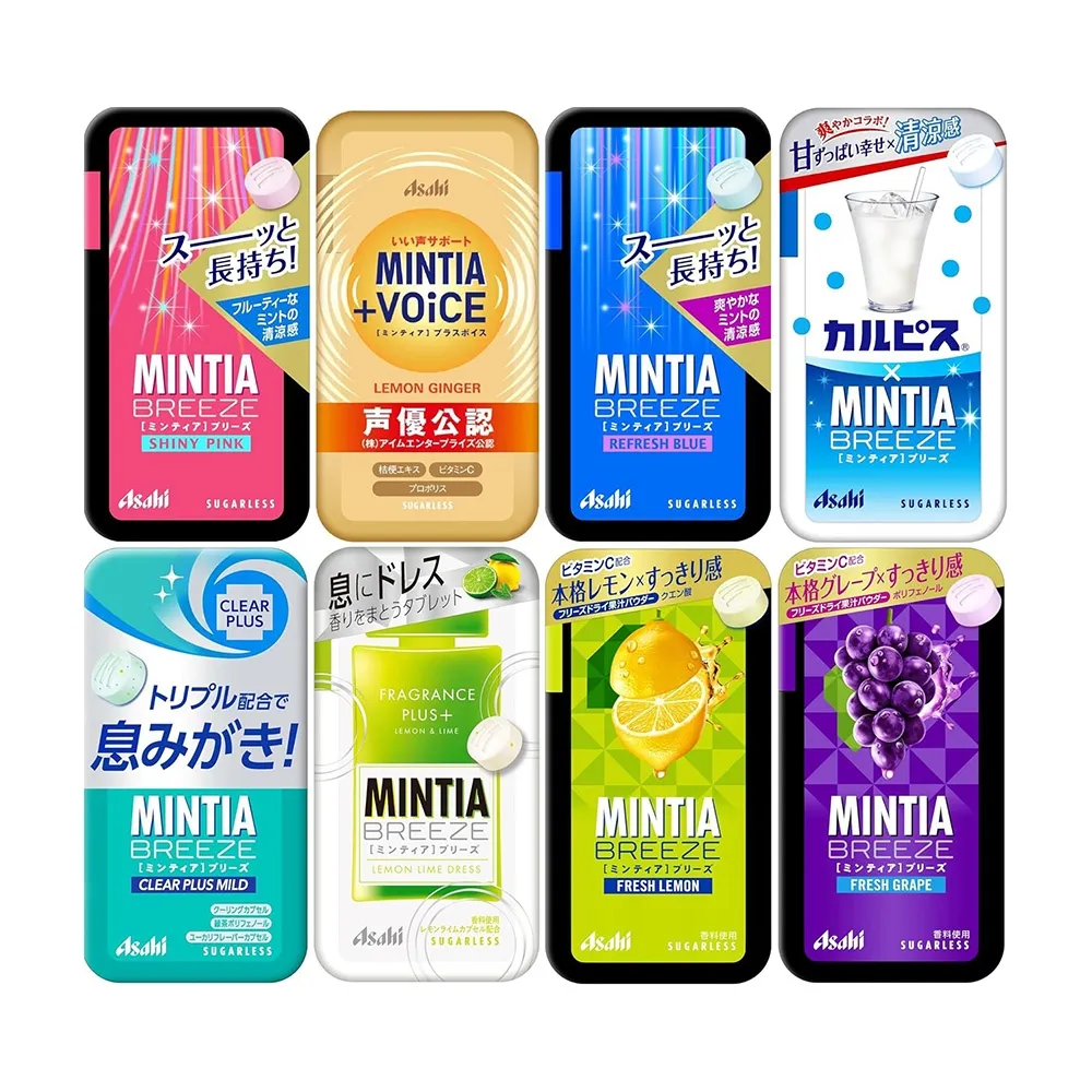 일본 아사히 민티아 브리즈 캔디 8종