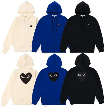 꼼데가르송 블랙와펜 백 프린트 후드집업 남녀공용 AX-T254