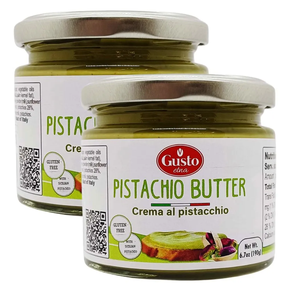 2개세트 GUSTO 시칠리안 피스타치오 Pistachio 크림 스프레드 잼 190g