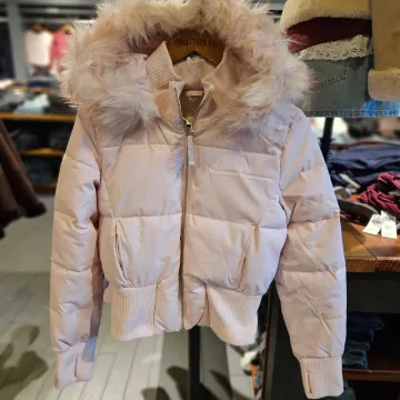 홀리스터 여성 트림 푸퍼 패딩 봄버 후드 자켓 라이트 핑크 5컬러