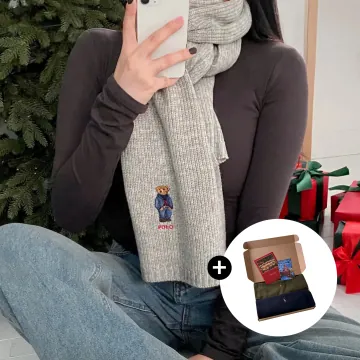 폴로 랄프로렌 폴로베어목도리 솔리드 데님 베어 울 머플러 PC1464