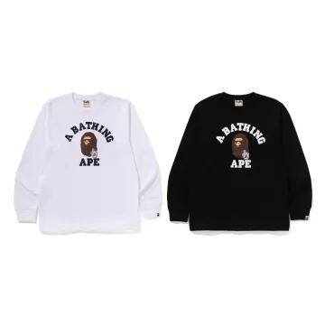 베이프 고 에이프 포인터 컬리지 롱 슬리브 티셔츠 2컬러 1M25-111-001