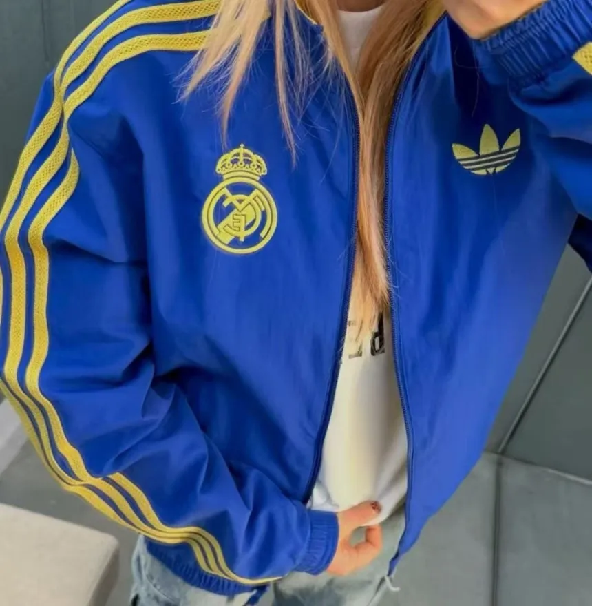 아디다스 오리지널 레알 마드리드 컬쳐럴 스토리 리버서블 양면 바람막이 자켓 JZ2236