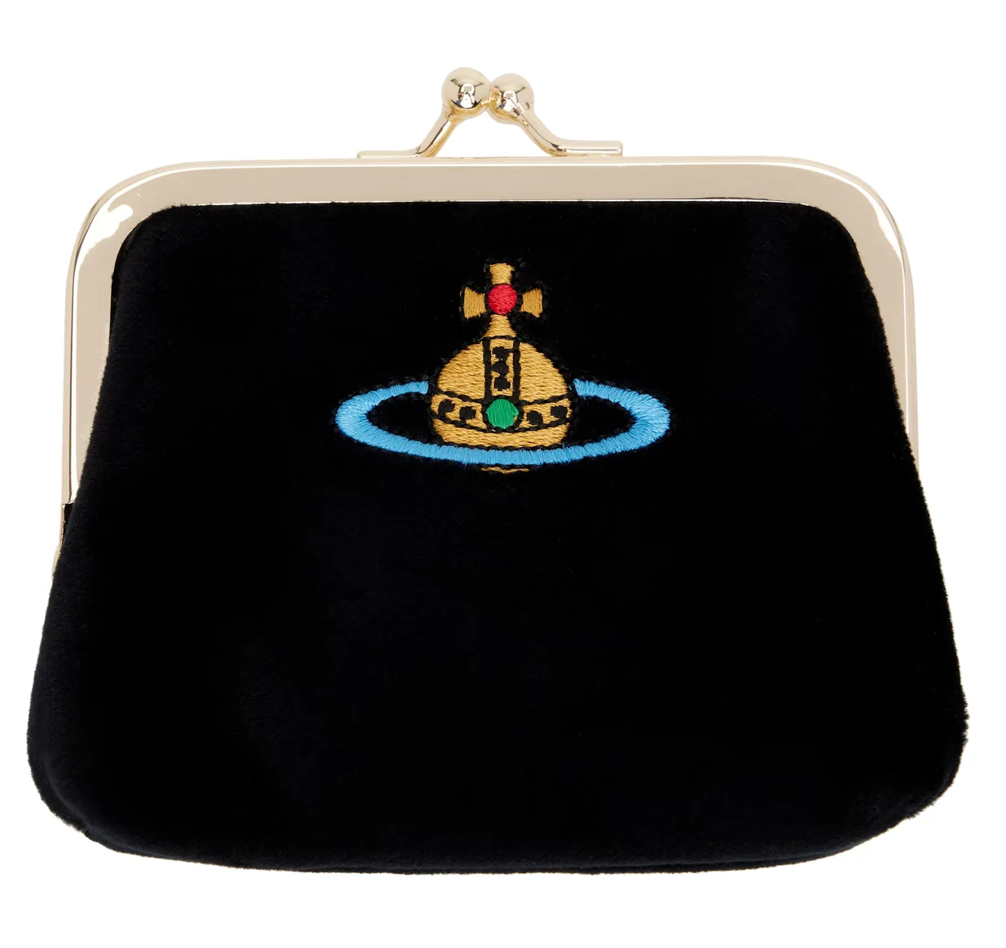 비비안웨스트우드 블랙 프레임 코인 파우치 지갑 벨벳 252314F038000 | 크로켓