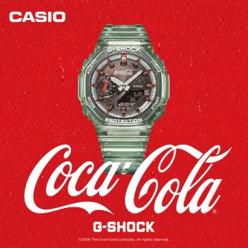 관부가세포함 - 카시오 지샥 코카콜라 140주년 한정판 지얄오크 시계 그린 GA-2100CC-3A