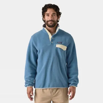 파타고니아 라이트웨이트 신칠라 스냅-T 플리스 풀오버 스틸 블루 25551