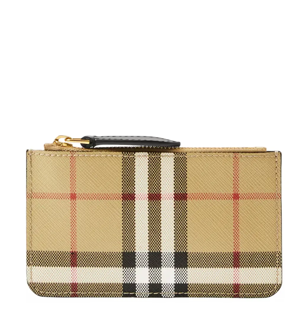 버버리 버버리 체크 동전지갑 – 아카이브 베이지 컬러