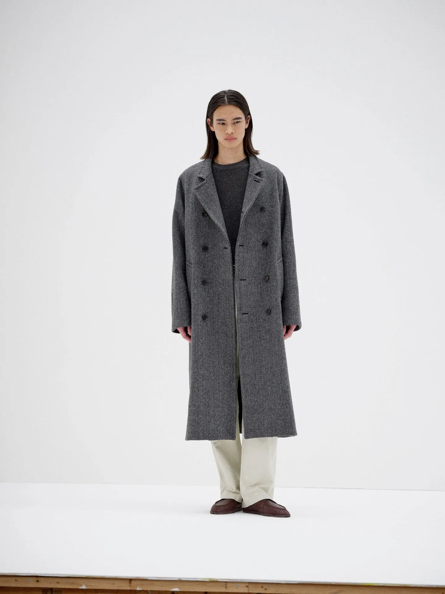 オーラリーAURALLY 25AW SHETLAND WOOLダブルコート AURALEE 오라리 코트 SHETLAND WOOL DOUBLE CLOTH COAT 2컬러