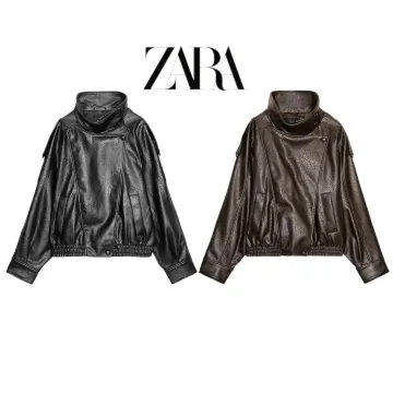 자라 ZARA 페이크 레더 점퍼 두 컬러 블랙 브라운 4391/892/700
