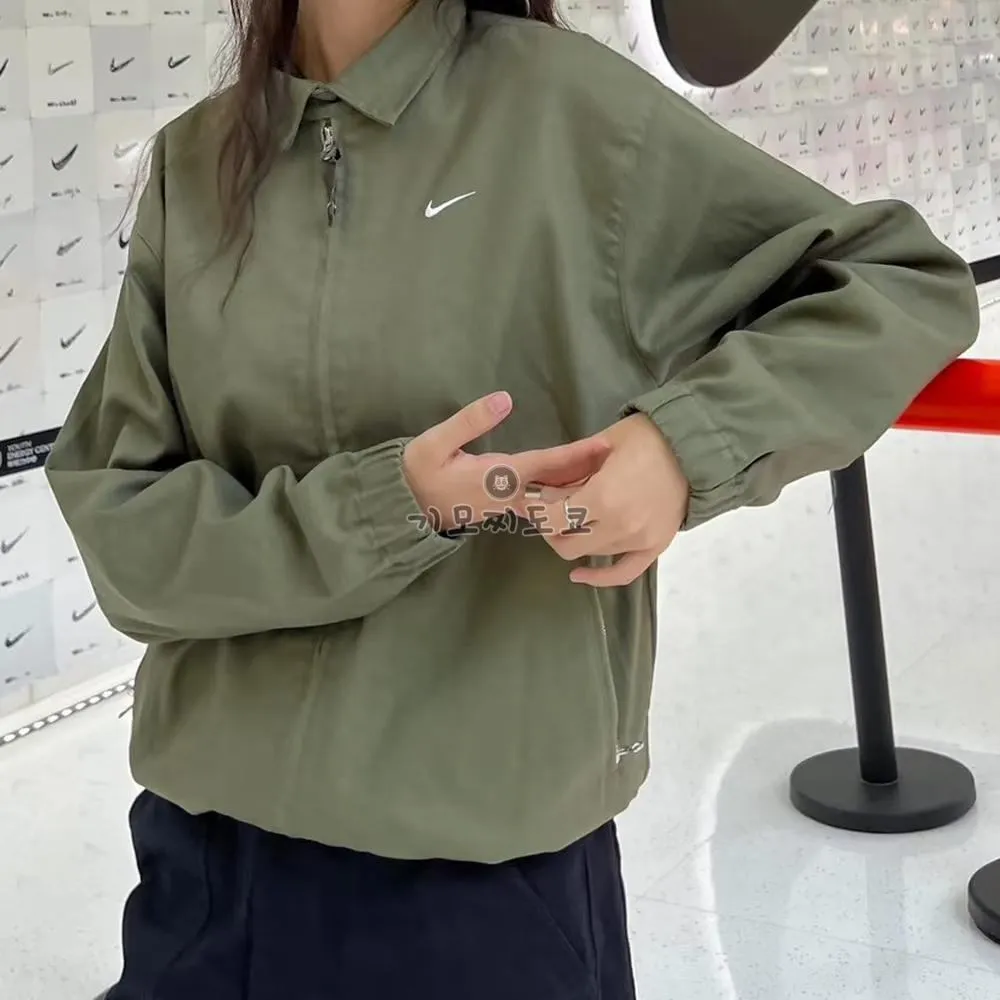 나이키 NSW 해링턴 코듀로이 골덴 집업 자켓 그린 DX9071-386