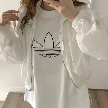 아디다스 여성 오버핏 아딜레니움 블랭크 빅 트레포일 반팔티 2컬러