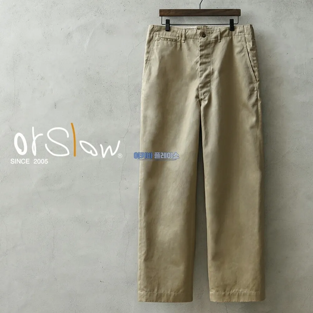 오어슬로우 VINTAGE FIT ARMY TROUSERS 빈티지 핏 아미 치노 트라우저 팬츠 03-V5361 | 크로켓