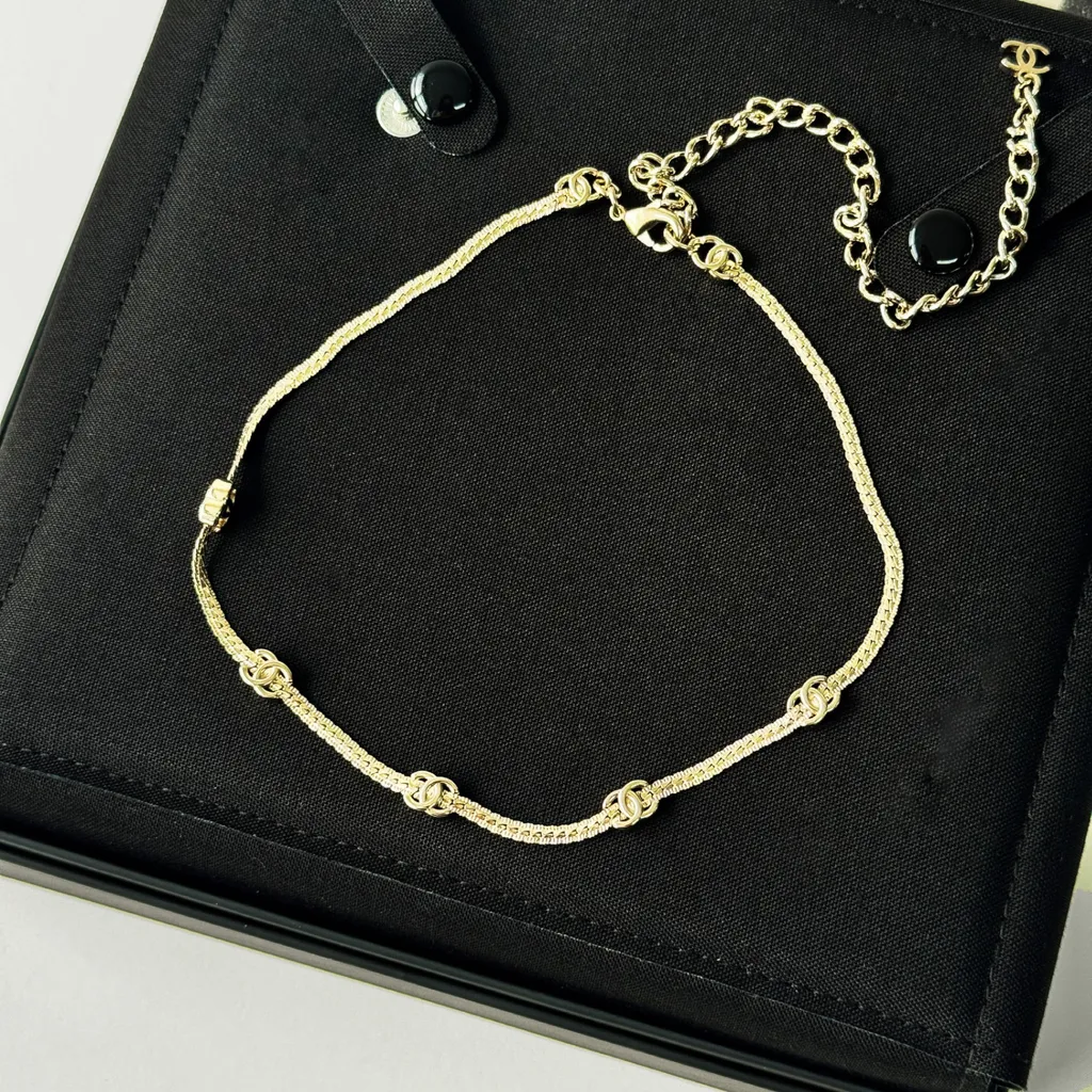 샤넬 CC로고 체인 목걸이 초커 골드 ABE255 | 크로켓