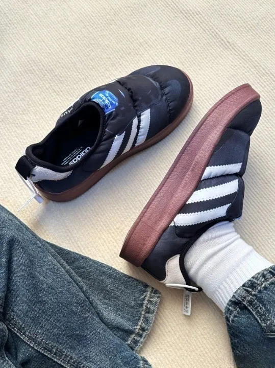 아디다스 퍼피렛 삼바 패딩 운동화 방한 신발 블랙 HP6700