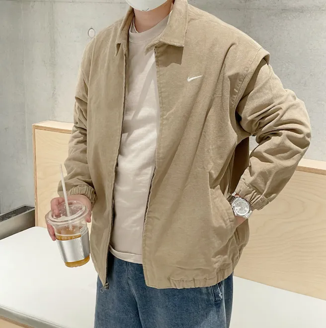 나이키 라이프 해링턴 코듀로이 자켓 카키 DX9071-247