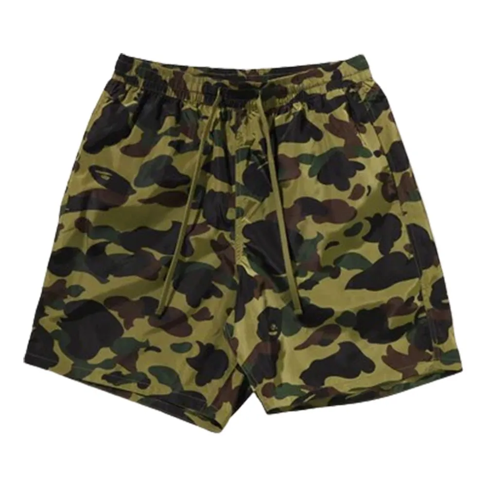 베이프 1ST 카모 배팅 에이프 로고 숏 팬츠 그린 1L30153335 | 크로켓