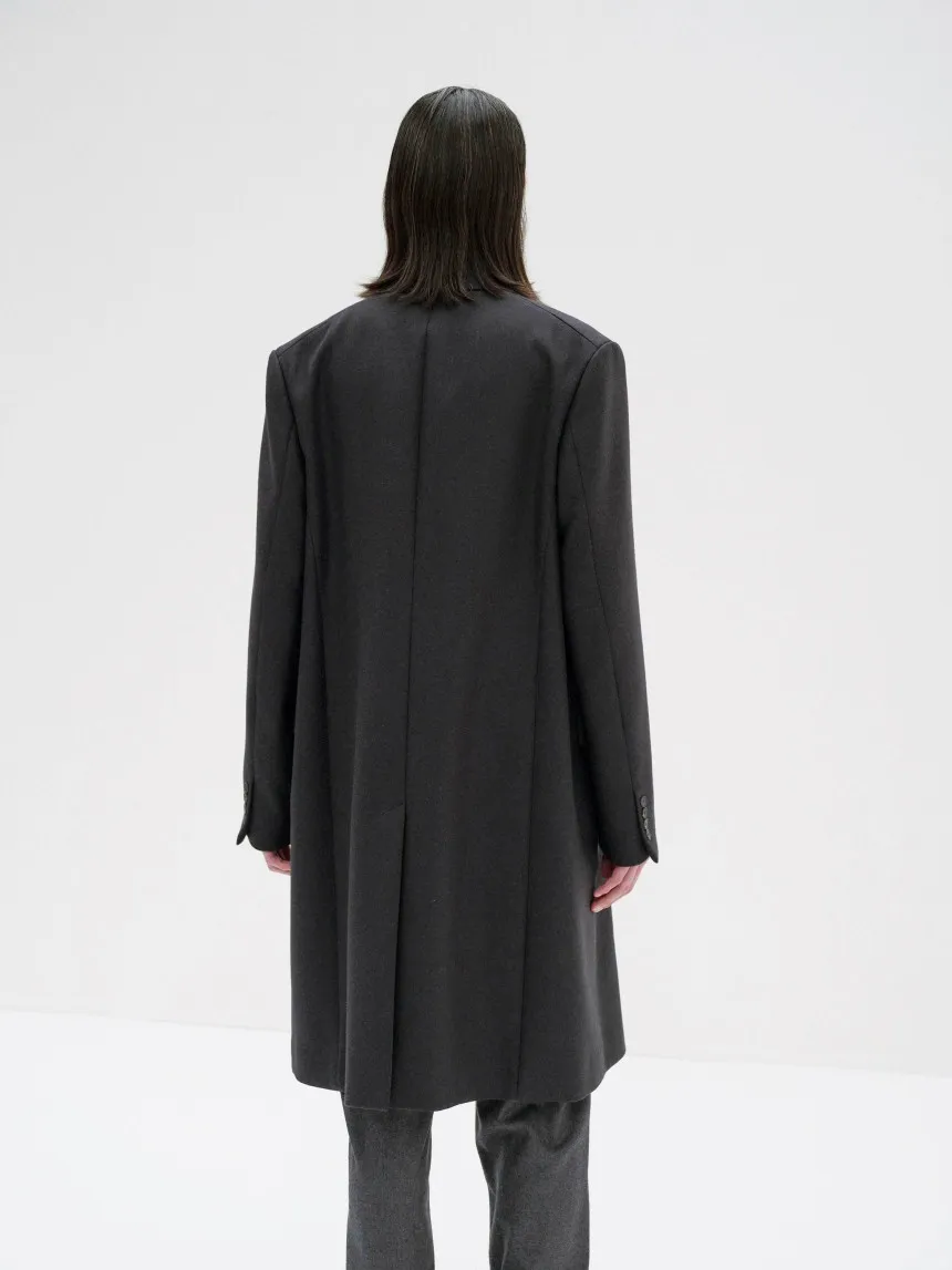 AURALEE LIGHT MELTON CHESTERFIELD COAT