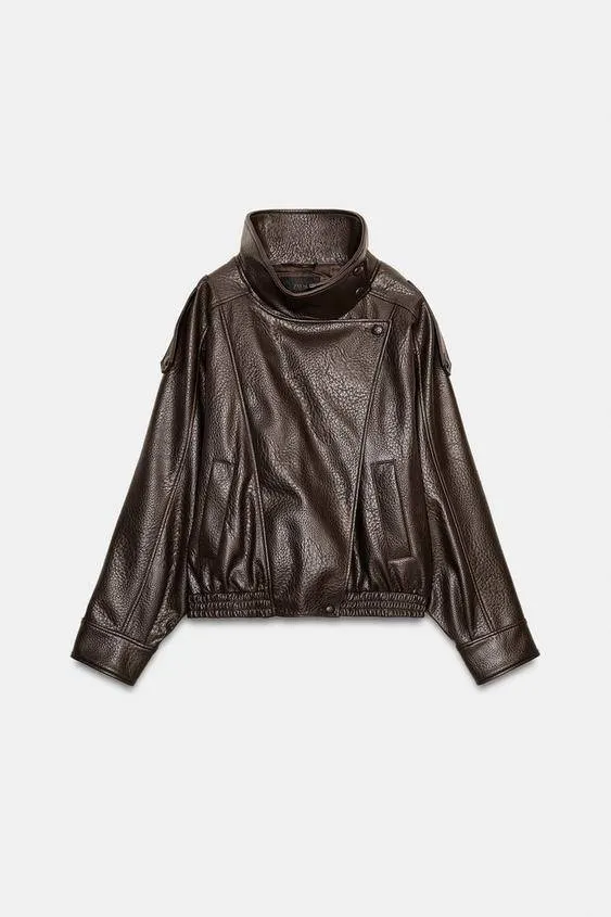 자라 포우 레더 자켓 브라운 Brown 4391/892/700