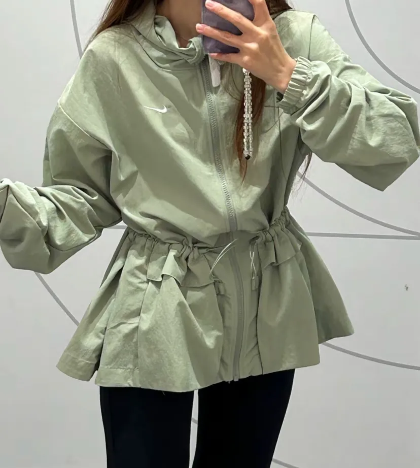 나이키 W NSW 에브리씽 우븐 오버사이즈 바람막이 자켓 그린 FN3670-370