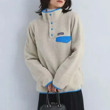 파타고니아 라이트웨이트 신칠라 스냅-T 플리스 풀오버 오트밀 헤더 베셀 블루 25455