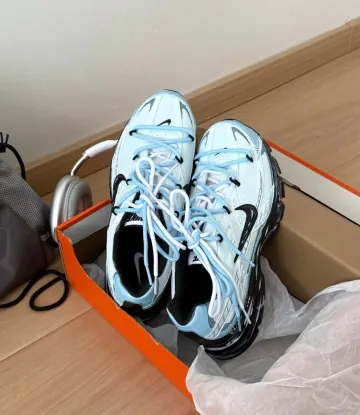 나이키 이니시에이터 커스텀 운동화 남녀공용 화이트 블루