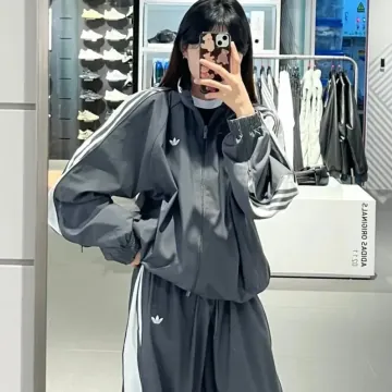 [아딜레늄 모음/무료배송] 아디다스 ADIDAS 여성 아딜레늄 아딜레니엄 3 루즈핏 트랙탑 저지 바람막이 자켓 그레이 JY8879