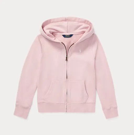 폴로 랄프로렌 여아 리틀걸즈 빅걸즈 여성  프렌치 테리 풀집업 후드 티셔츠