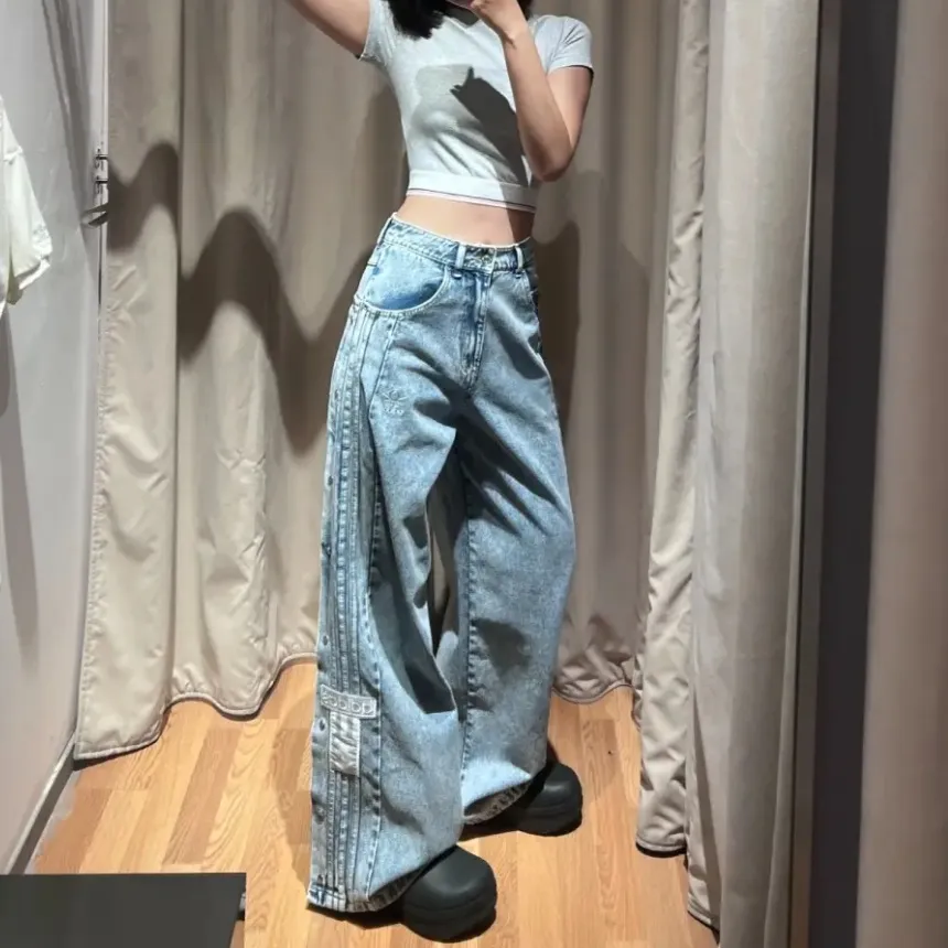 아디다스 우먼스 아디브레이크 데님 진 팬츠 청바지 IT9760