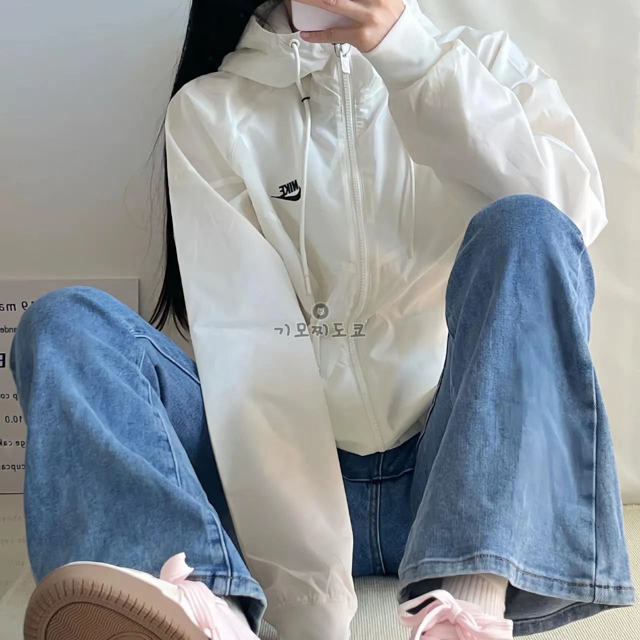 나이키 스포츠웨어 바람막이 윈드러너 우븐 후드 자켓 화이트 DA0002-135